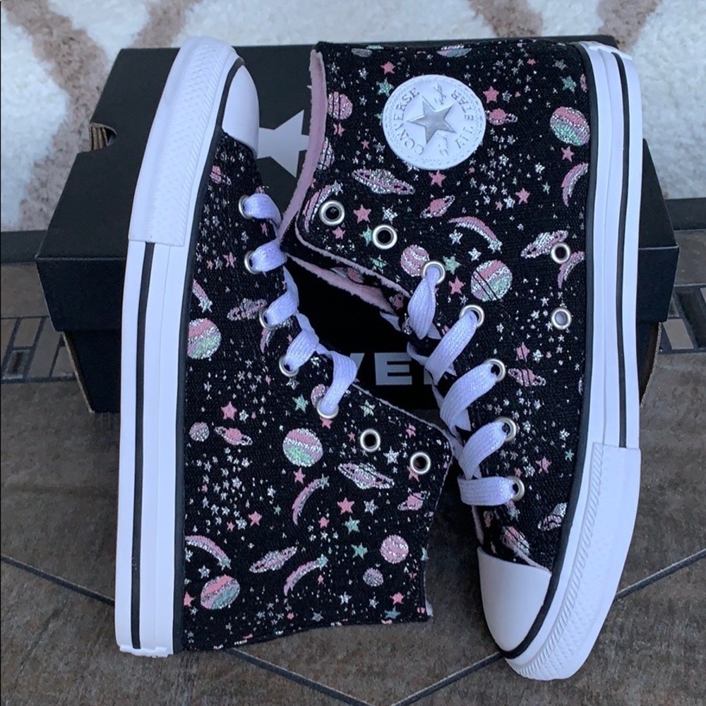 CONVERSE CTAS HI black/white/pure silver WMNS - Picture 7 of 16